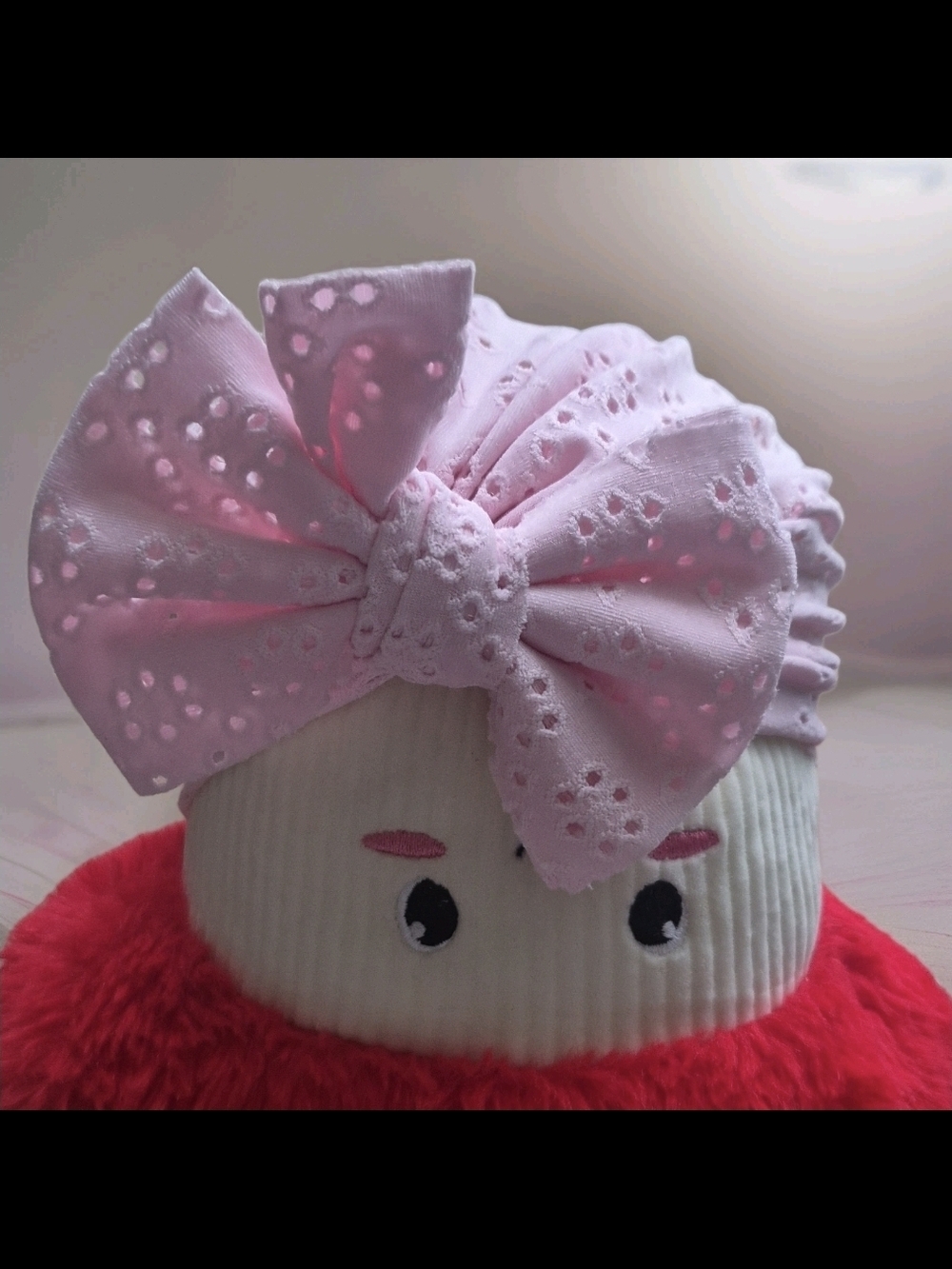 Koala Kids Pink Eyelet Bow Headband